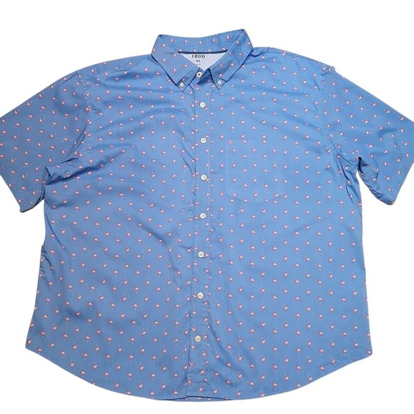IZOD Flamingo Button Down Shirt - Picture 1 of 7